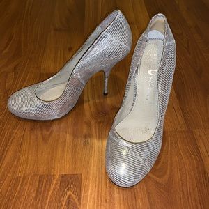 Jeffrey Campbell Silver Pump Heel